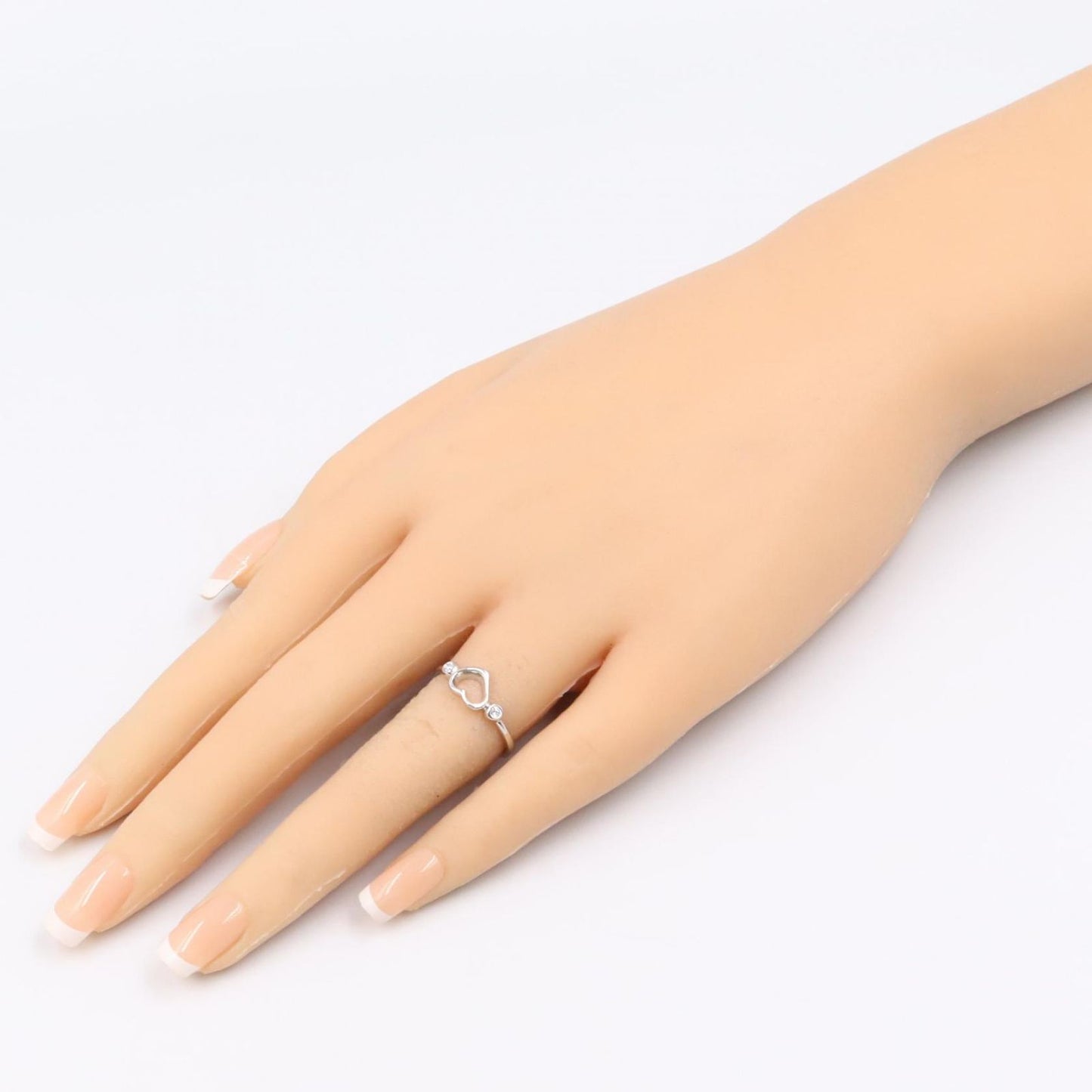 Tiffany & Co Ring Open Heart Platinum Diamond — view 8