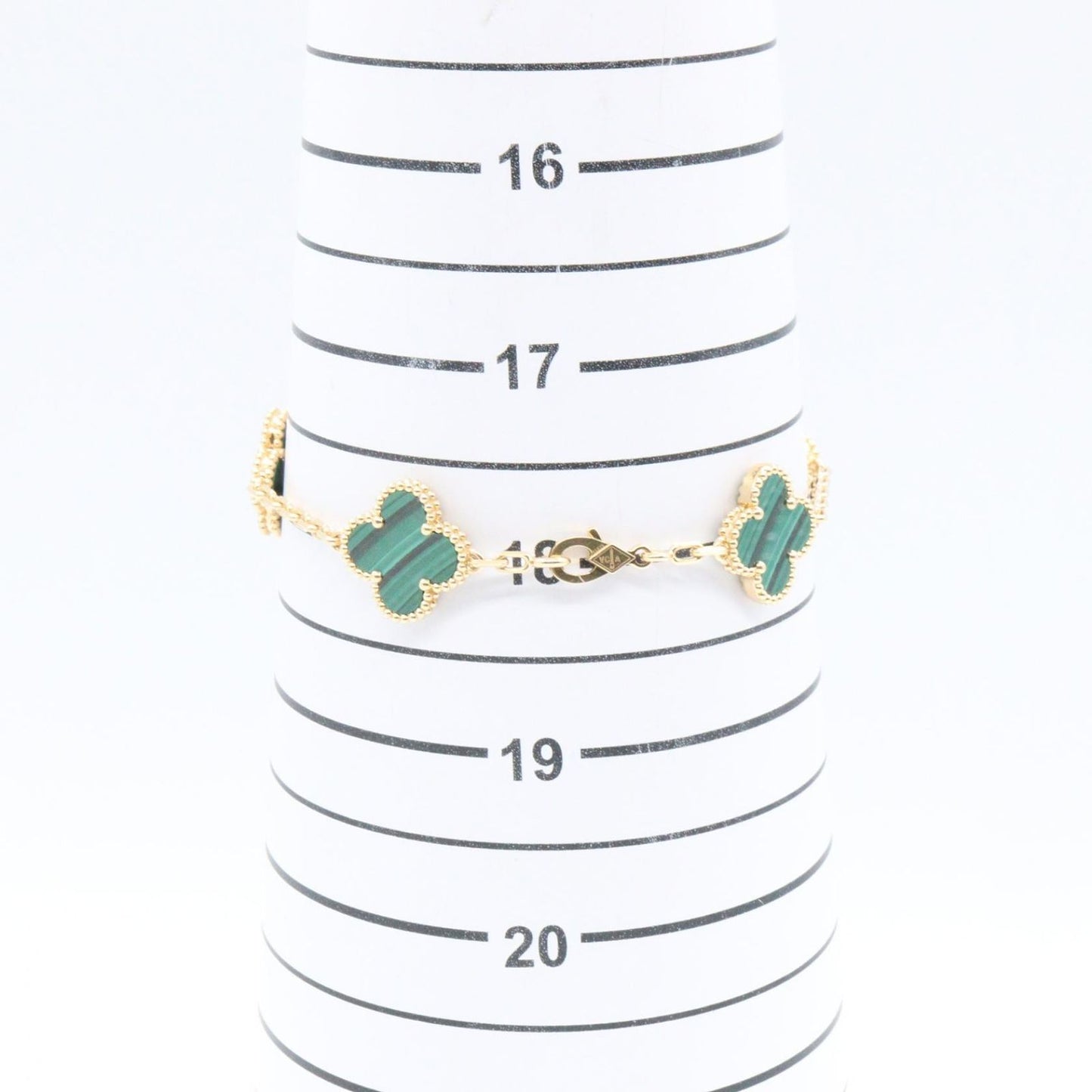 Van Cleef & Arpels Bracelet Vintage Alhambra 5 Motif Malachite 18 cm 18k — view 7