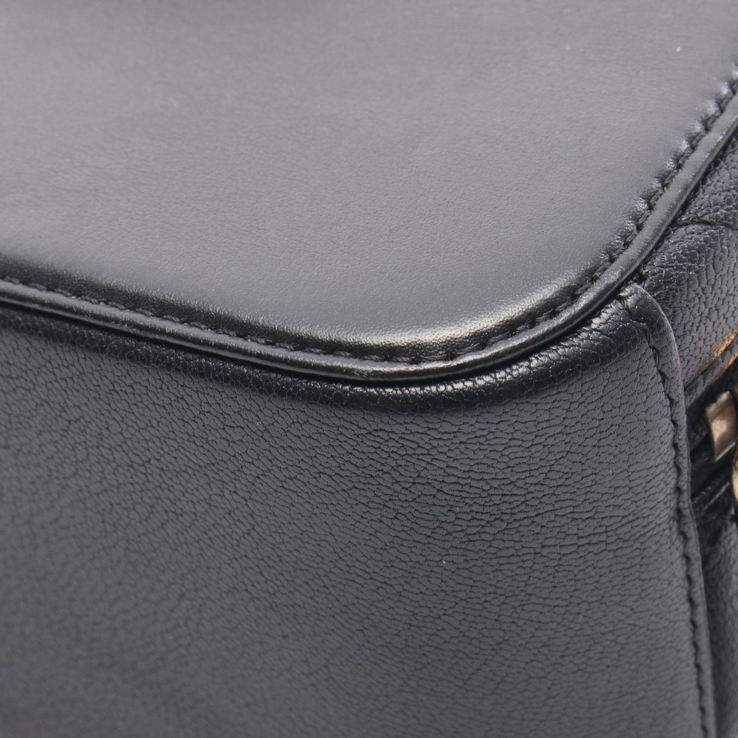 Chanel Shoulder Bag CC Logo Black Leather CC Vanity 2-Way Chain — view 7