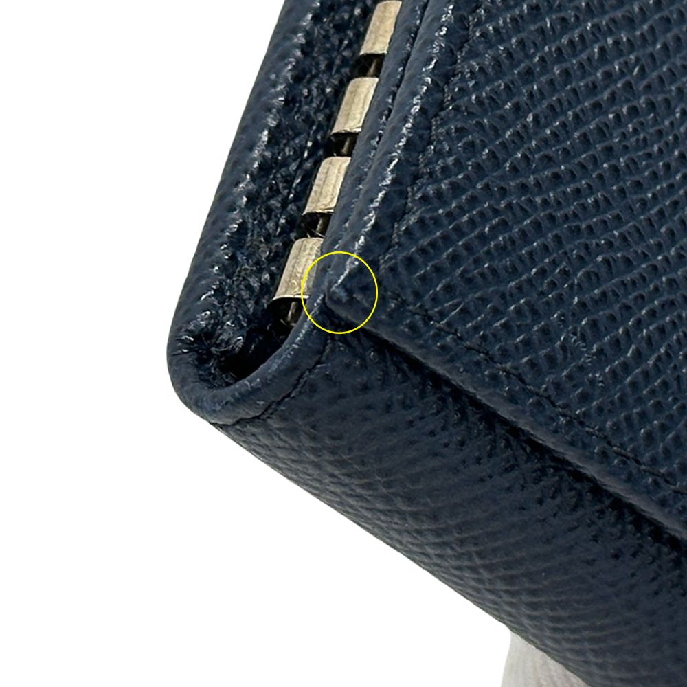 Bvlgari Key Case Leather Navy 6 Compact Key Holder — view 9