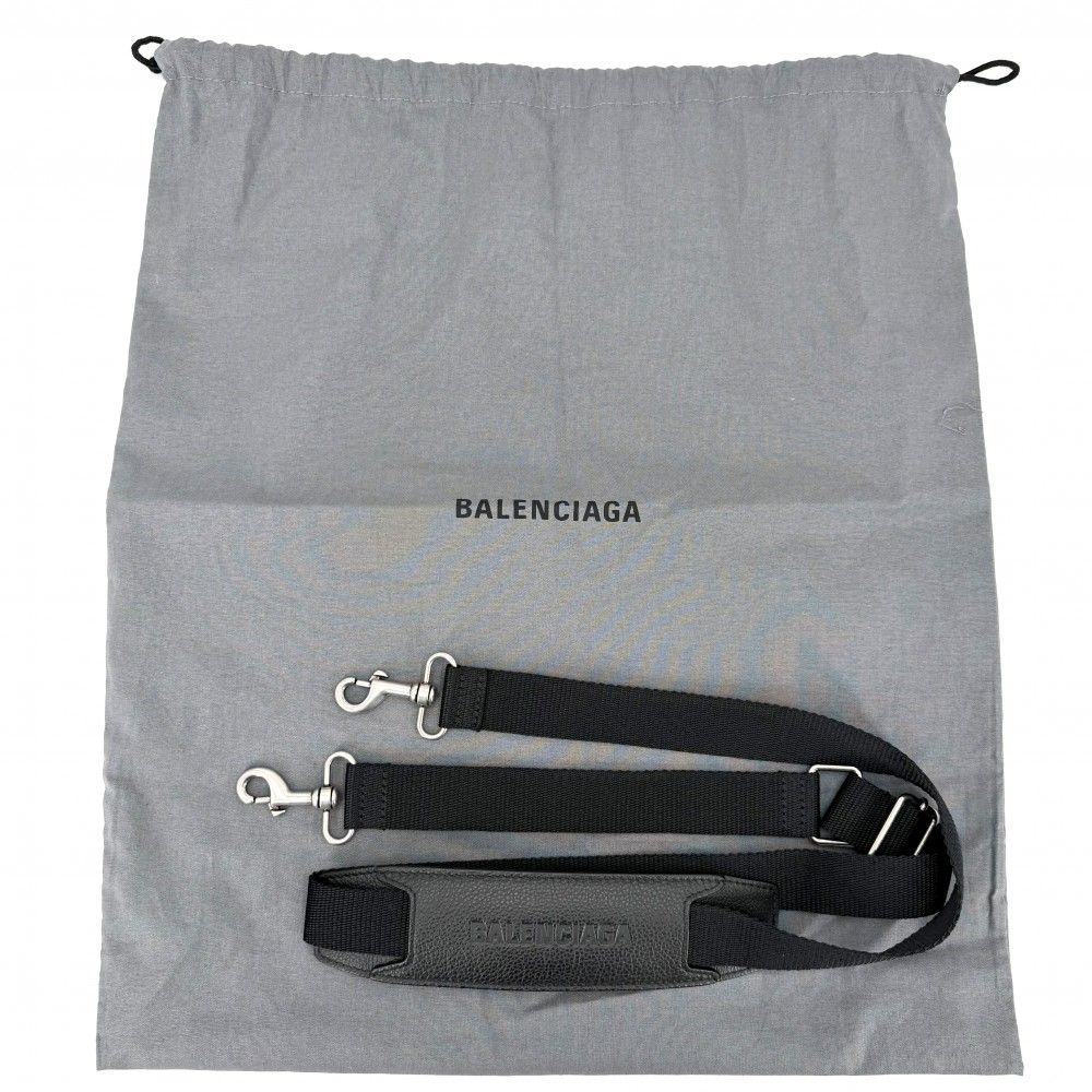 Balenciaga 2-Way Skirt Zip Small Shoulder Bag Crossbody Tote Leather Black — view 8