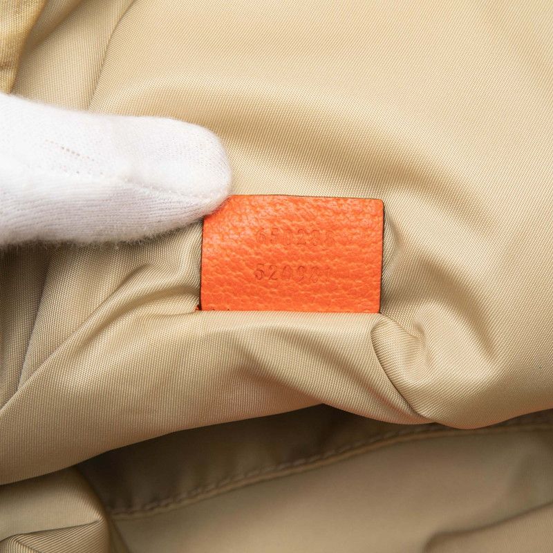 Gucci North Face GG Canvas panine Baninepanine Beige Orange Backpack — view 7