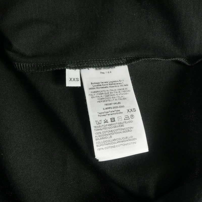 Bottega Veneta Oversize Crew Neck T-Shirt Short Sleeve Xxs Black — view 7