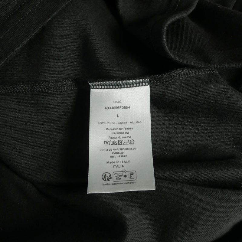 Dior Handwritten Logo Crew Neck T-Shirt Short Sleeve Black — view 7