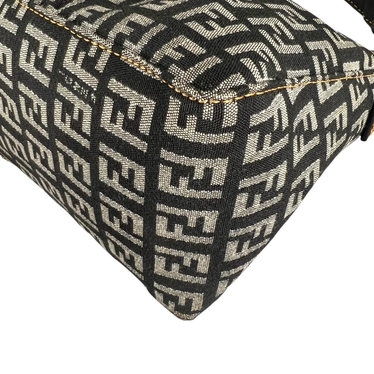 Fendi Zucchino Shoulder Bag Lightweight Gray — view 9