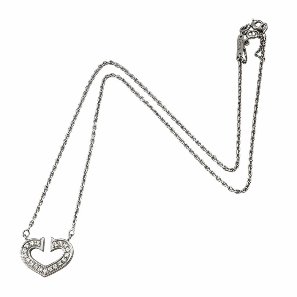Cartier Heart Necklace 18k White Gold Diamond — view 7