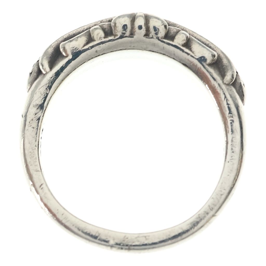 Chrome Hearts Baby Clsc Classic Floral Cross Pave Diamond Silver Ring — view 6