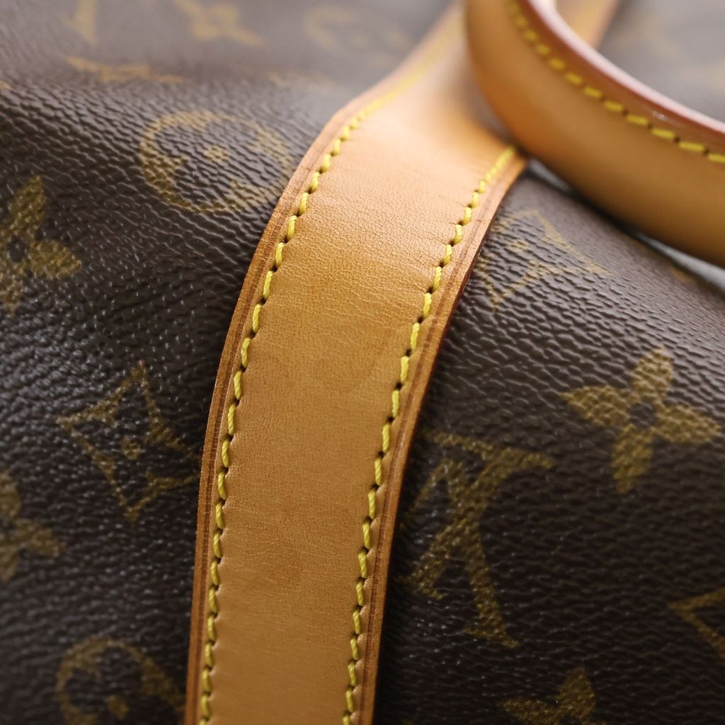 Louis Vuitton Keepall 45 Monogram Leather Boston Bag Gold Brown — view 6