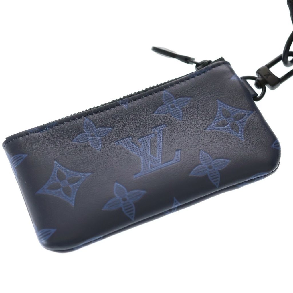 Louis Vuitton Monogram Shadow Duo Messenger Shoulder Bag Blue Black — view 6