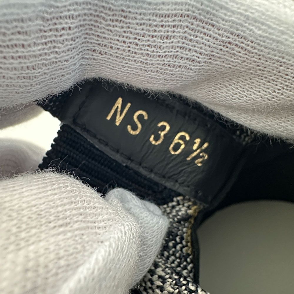 Dior Sneakers Cotton Walking Blue Navy White 36.5 High Cut Replacement — view 9