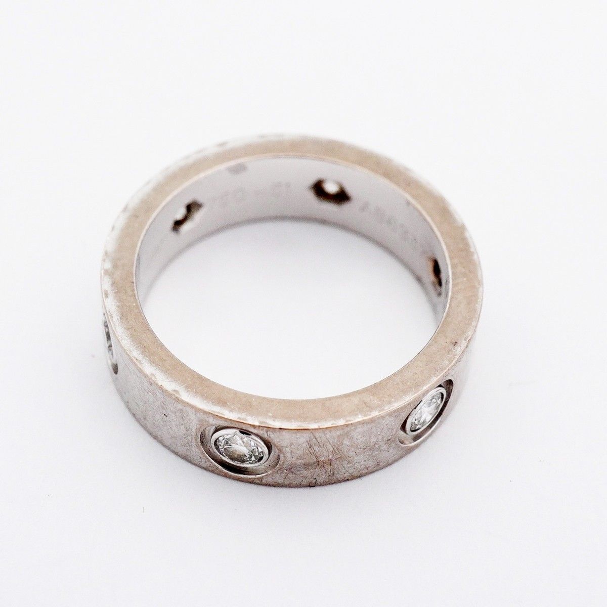 Cartier Ring Love Full Diamond 18k White Gold — view 9