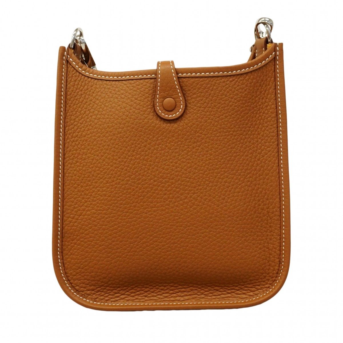 Hermes Shoulder Bag Evelyne TPM Taurillon Clemence Gold Silver — view 6