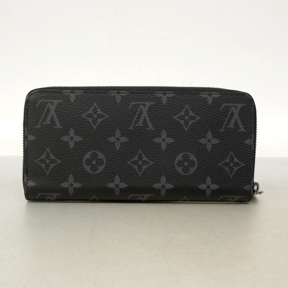 Louis Vuitton Wallet Monogram Eclipse Zippy Horizontal Black — view 8
