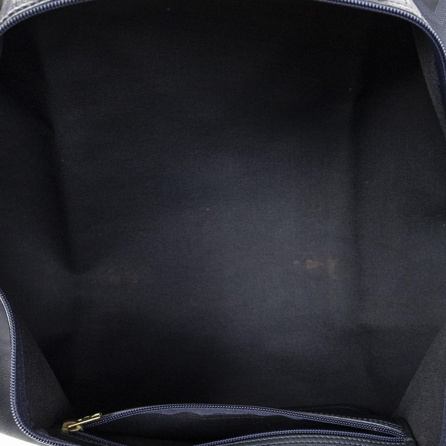 Dior Vintage Large Travel Boston Navy Maxi Trotter Pattern Canvas Shoulder Bag — view 9