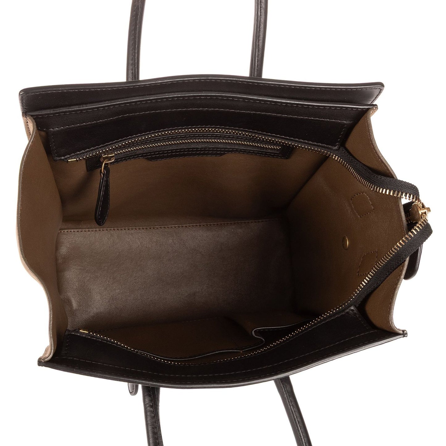 Celine Micro Luggage Tricolor Black Blue Calfskin Leather — view 9