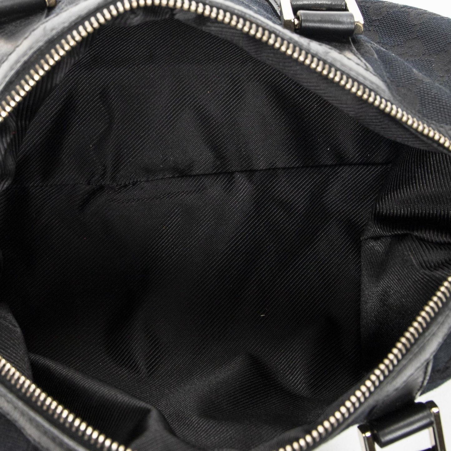 Gucci Small Boston Black GG Canvas Messenger Bag — view 9
