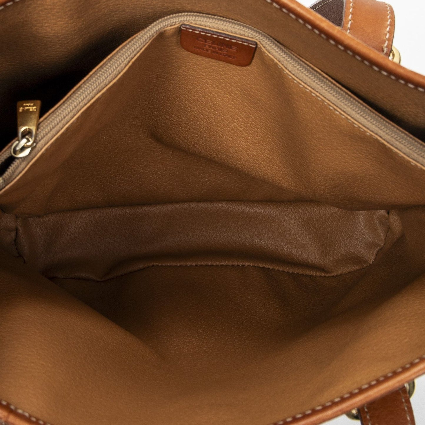 Celine Small Pop Tote Brown Macadam Canvas — view 9
