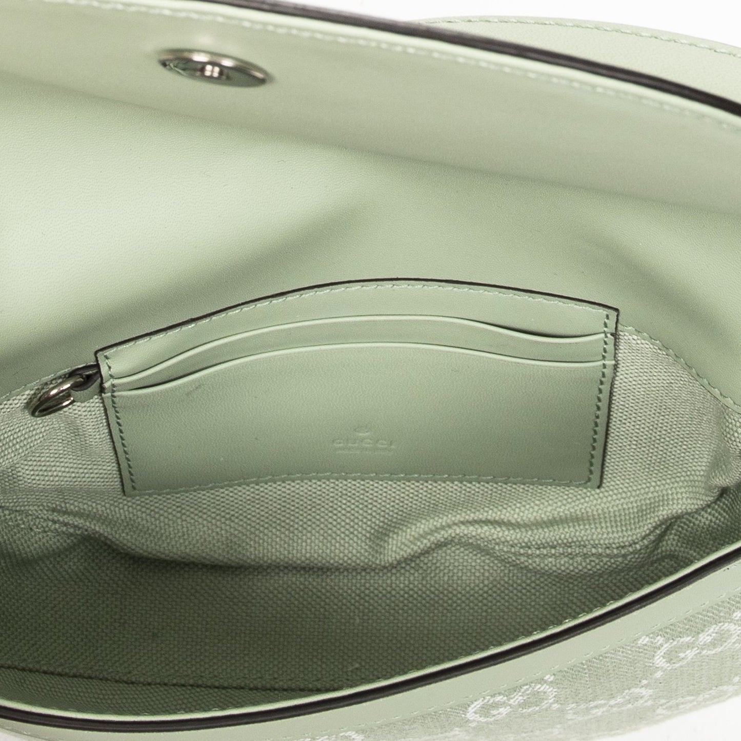Gucci Mini Ophidia Flap Light Green GG Denim Canvas — view 9