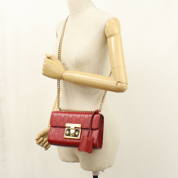 Gucci Chain Shoulder Bag Guccissima Leather — view 7