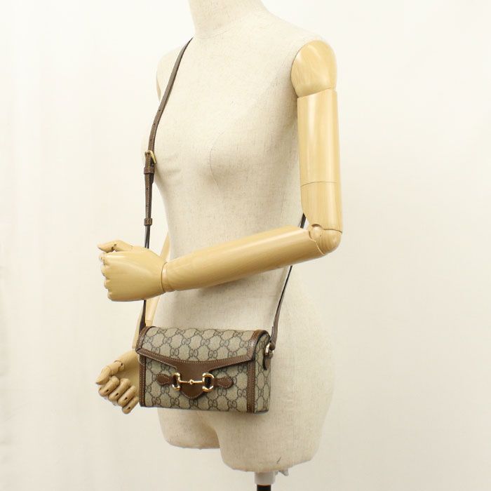 Gucci Mini Bag Horsebit Crossbody GG Supreme Leather — view 7
