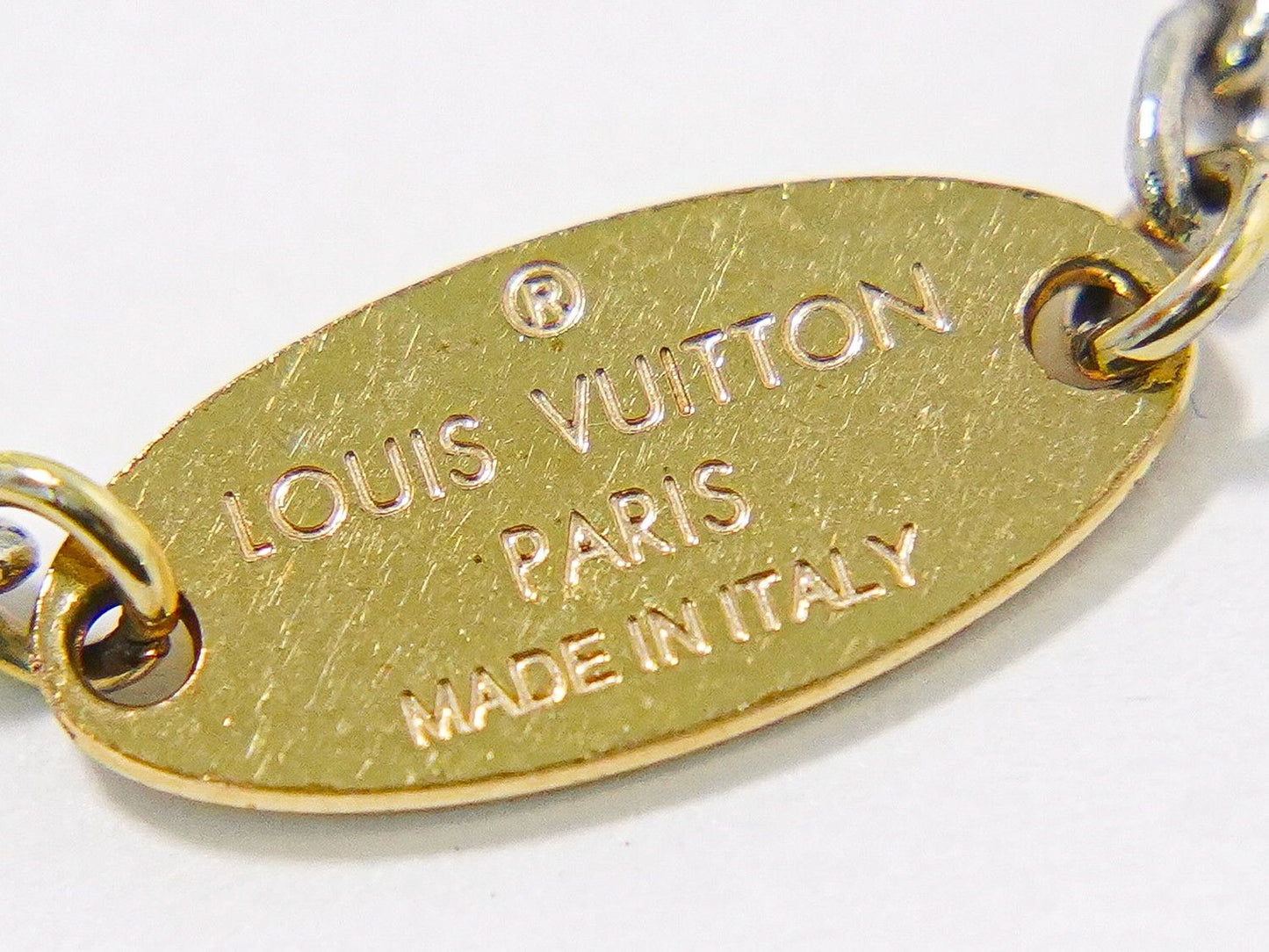 Louis Vuitton LV Bracelet Logo Mania Gold Plated Metal Silver — view 9