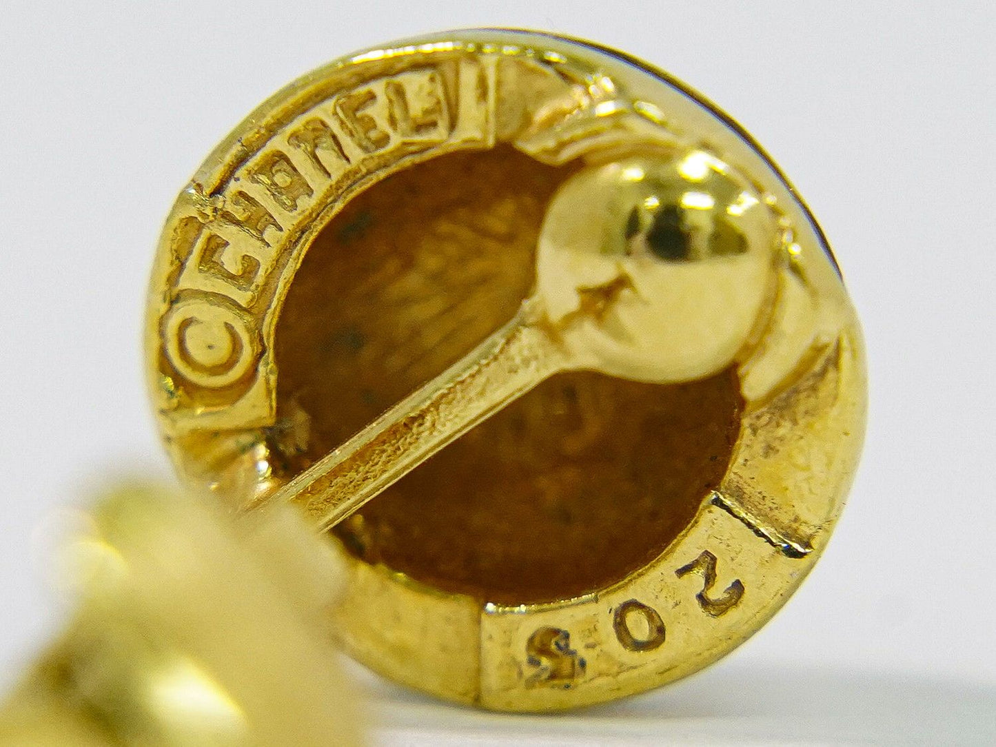 Chanel CC Logo Earrings Gold Plated — view 9