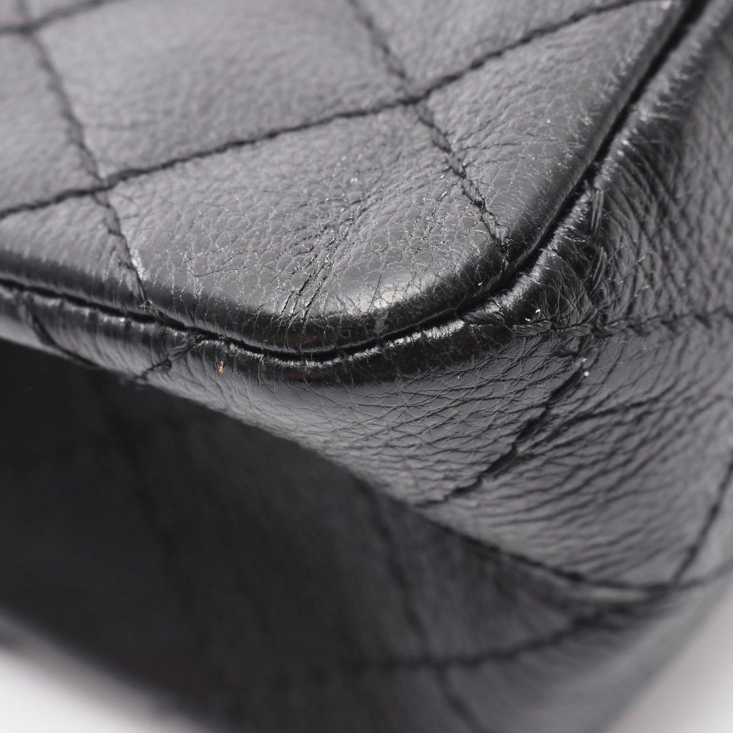 Chanel Shoulder Bag 2.55 Quilted Mademoiselle Chain Double Flap Black Leather — view 9