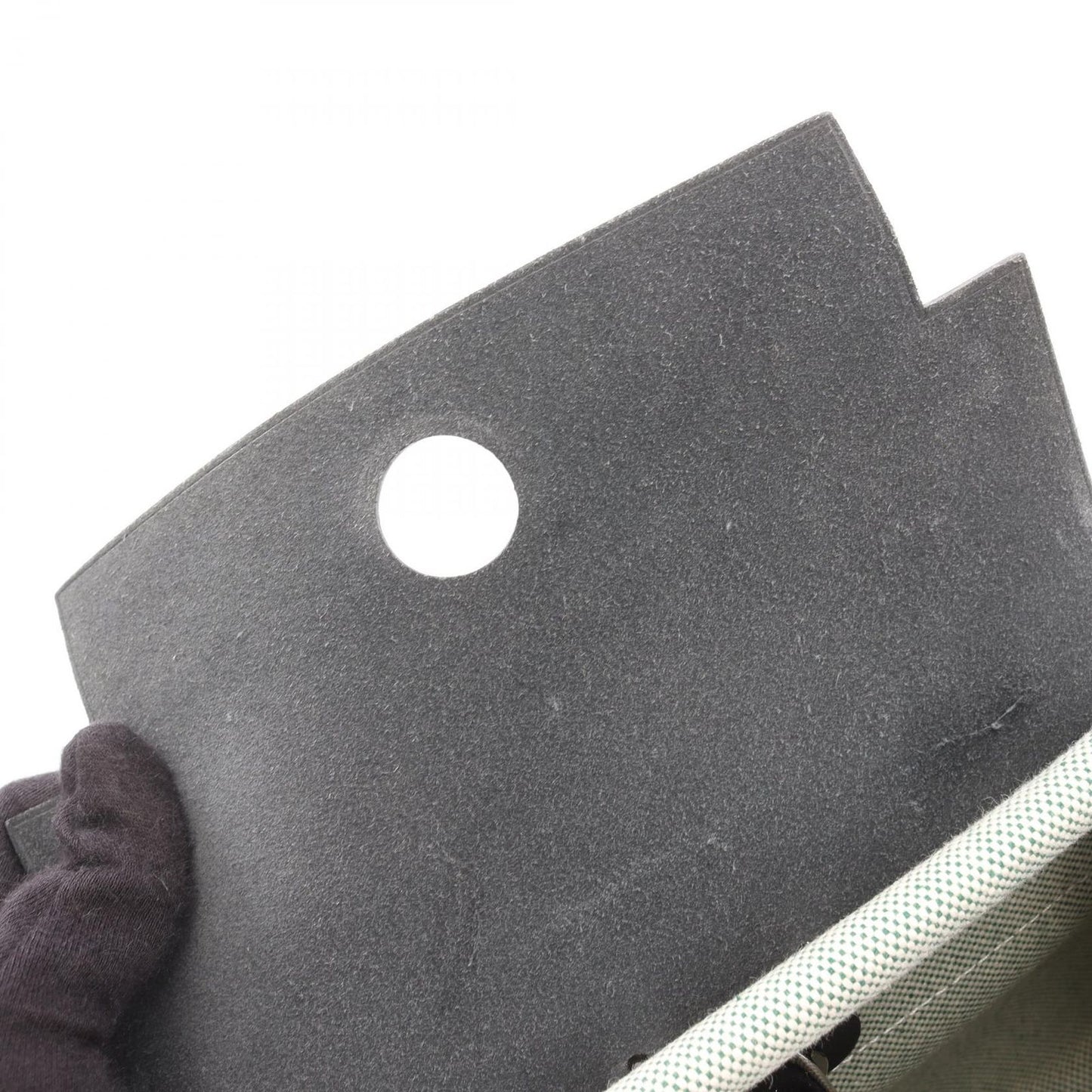 Hermes Shoulder Bag Herbag Zip Mini Black Vert Moyane Canvas Leather — view 8