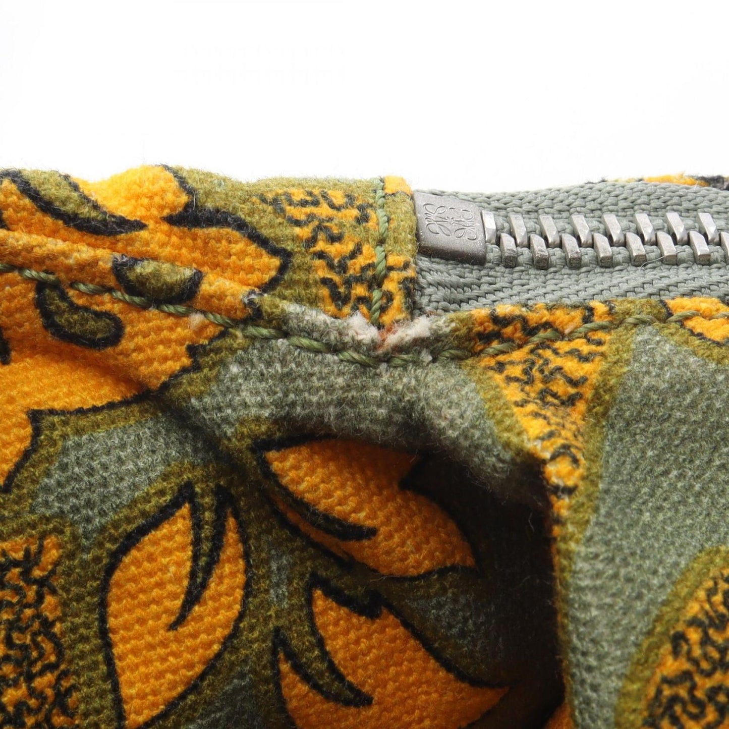 Loewe Waist Bag Paula's Ibiza Anagram Green Yellow Canvas — view 9