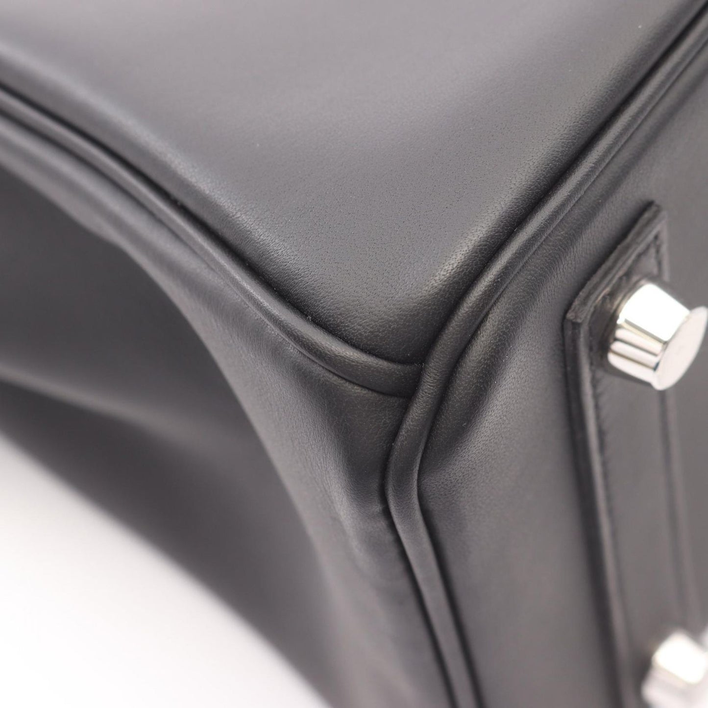 Hermes Handbag Birkin 25 Black Leather Calf — view 6