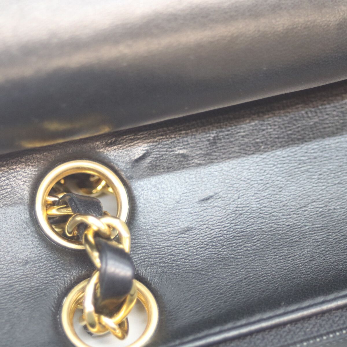 Chanel Black Lamb Gold Quilted 23 Shoulder Bag — view 9