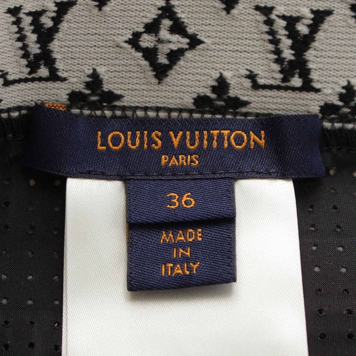 Louis Vuitton Nylon Monogram Leopard Half Leggings Pants Black White 36 — view 9