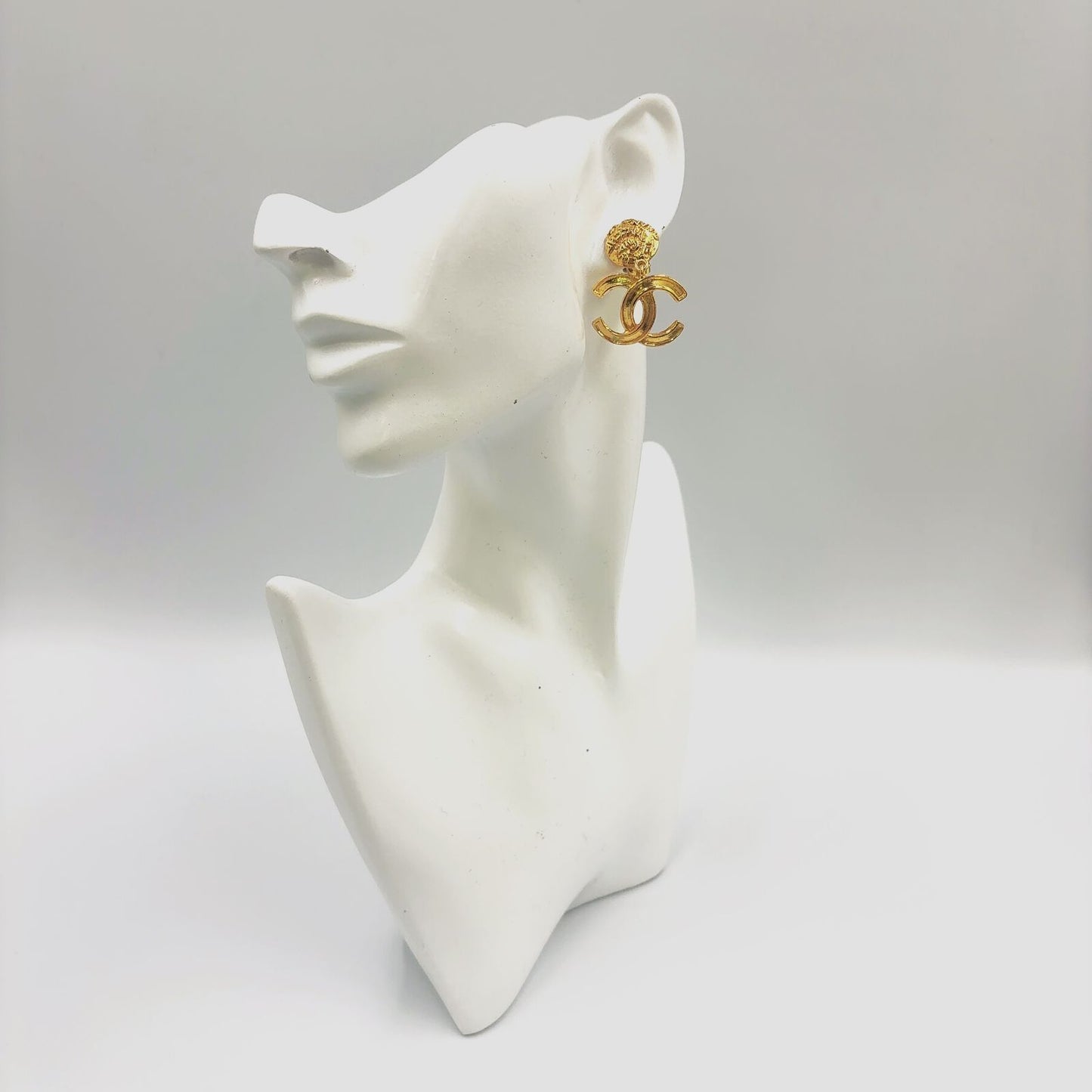Chanel Vintage Swing Gold Plated Earrings — view 9