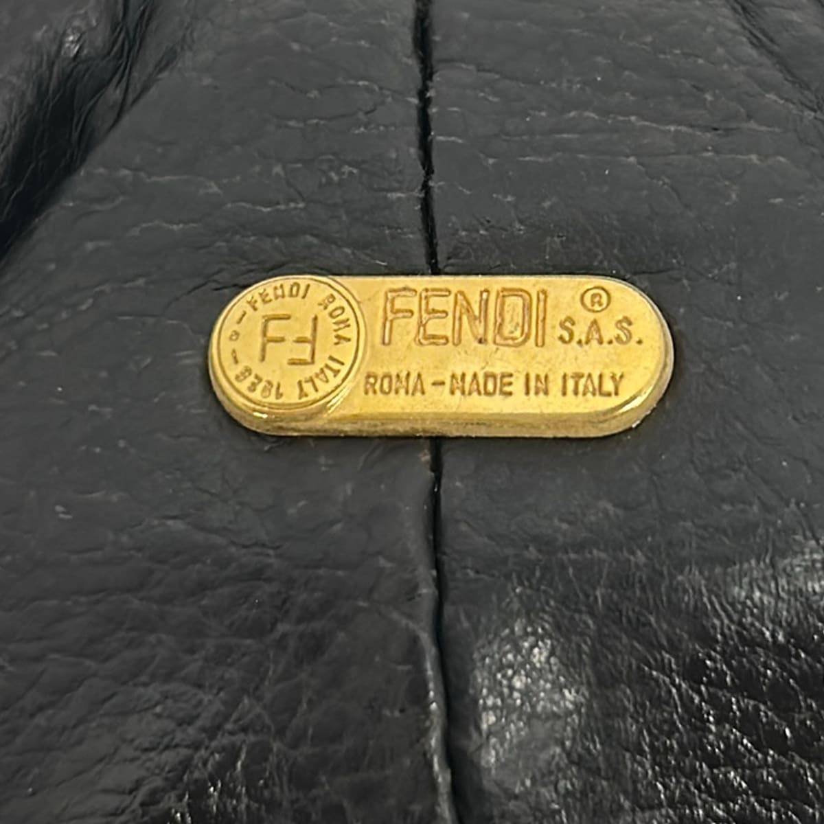 Fendi Zucca Pattern Light Brown Black Dark Mini Bag Leather — view 9