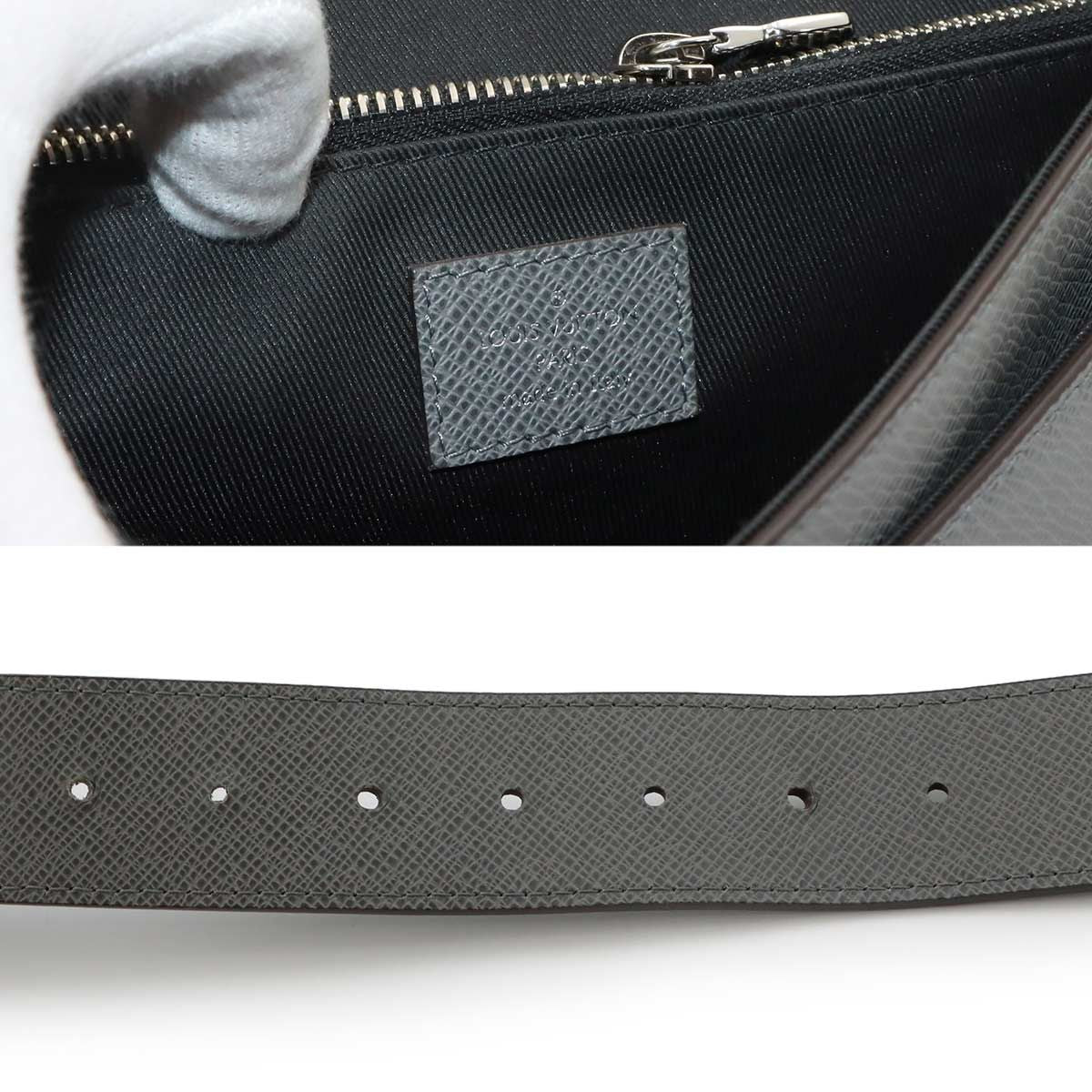 Louis Vuitton Taiga New Flap Messenger Shoulder Bag Gray — view 9