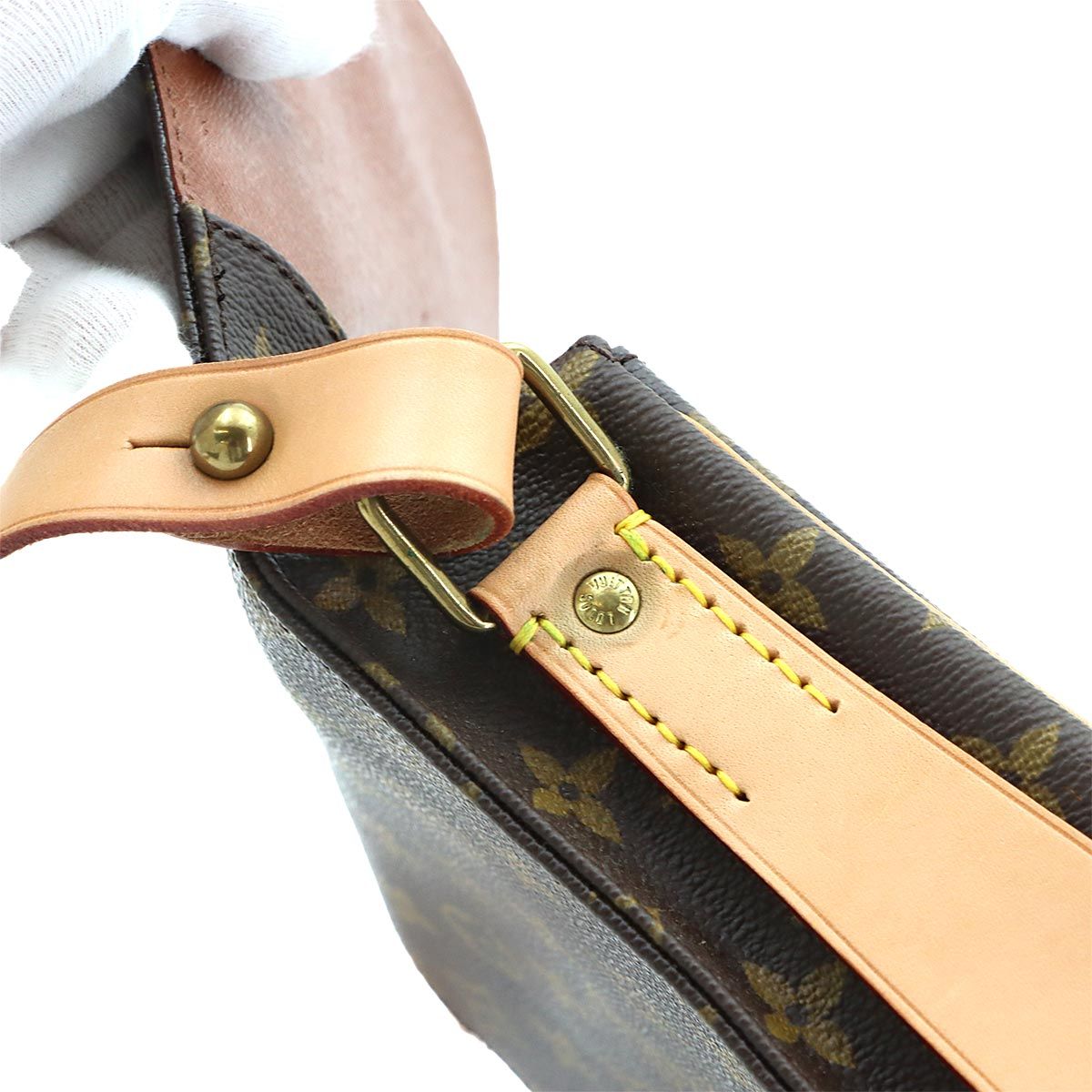 Louis Vuitton Monogram Cartouchiere MM Shoulder Bag Brown — view 9