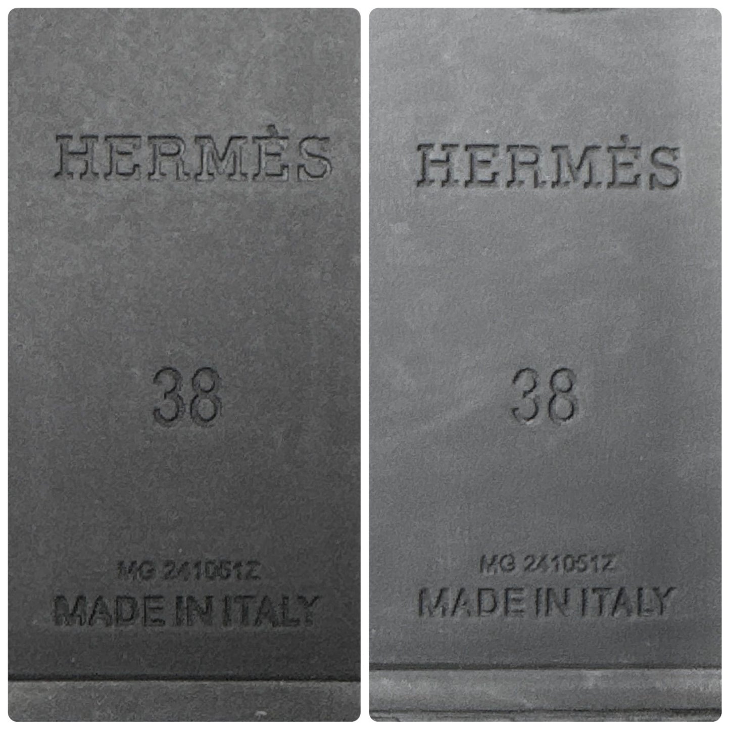 Hermes Island Sandals 38 Black Thong — view 9