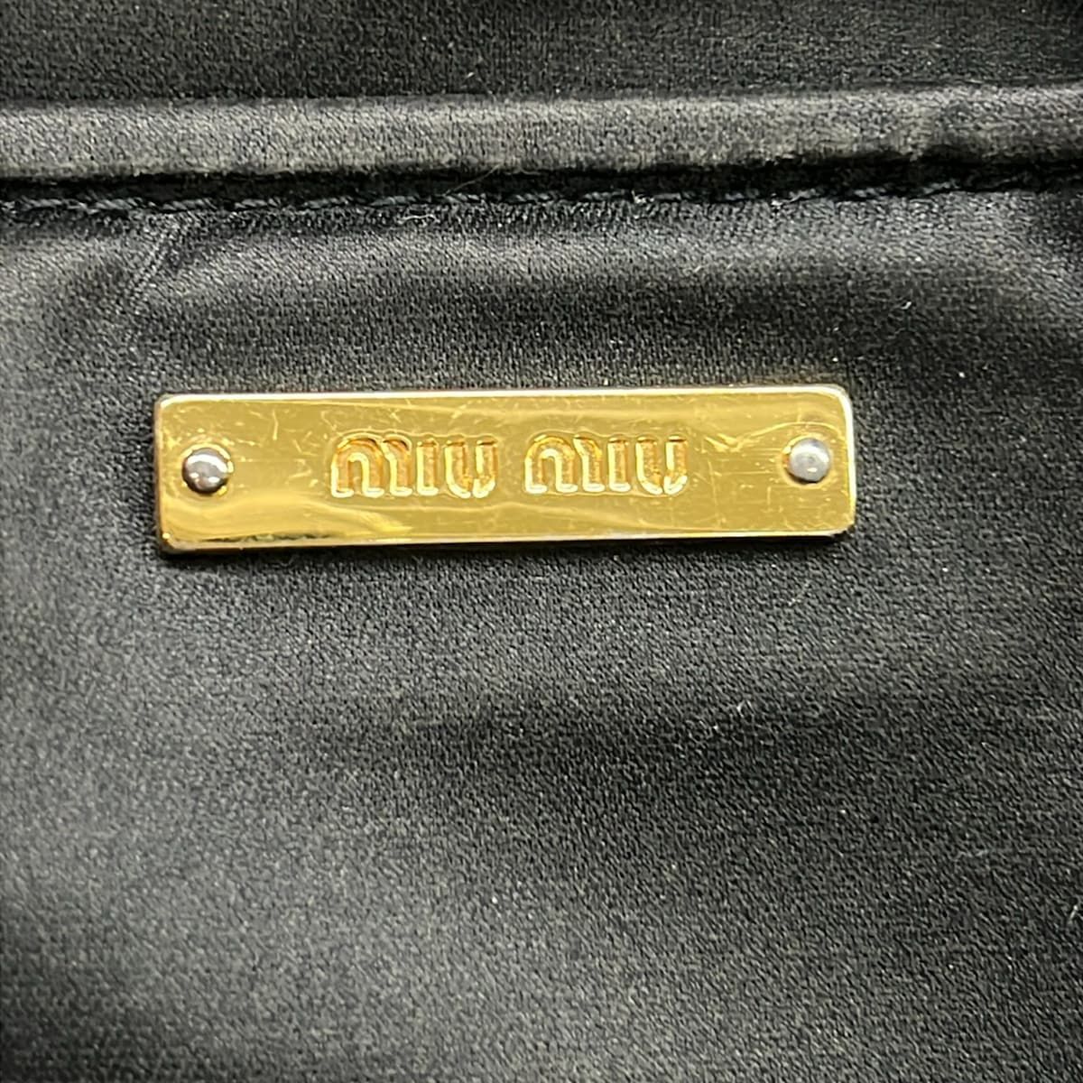 Miu Shoulder Bag Pink Beige Leather — view 9
