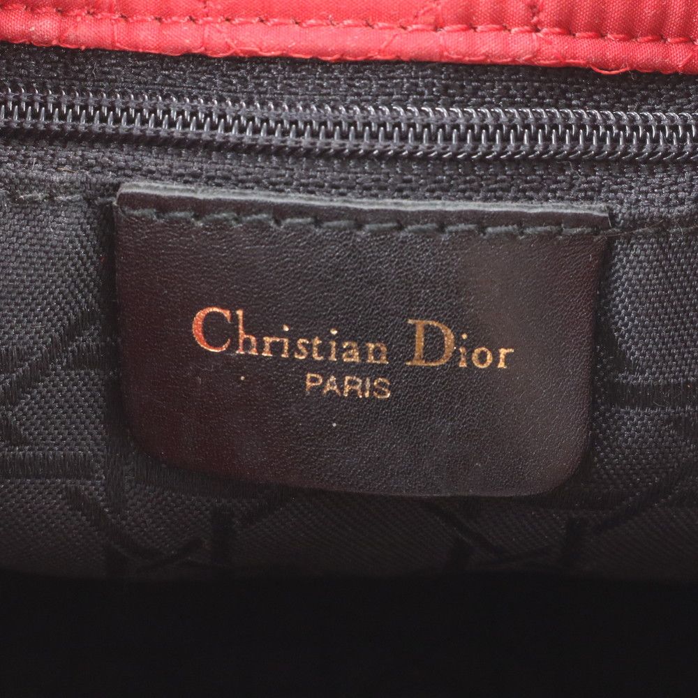Dior Cannage Shoulder Bag Tote Hand Gold Pouch Ene — view 8