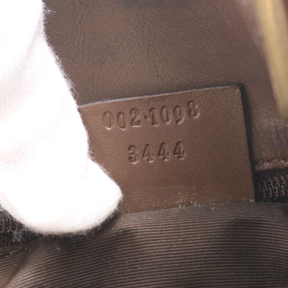 Gucci GG Canvas 002 Leather Tote Shoulder Hand Brown Ewe — view 9