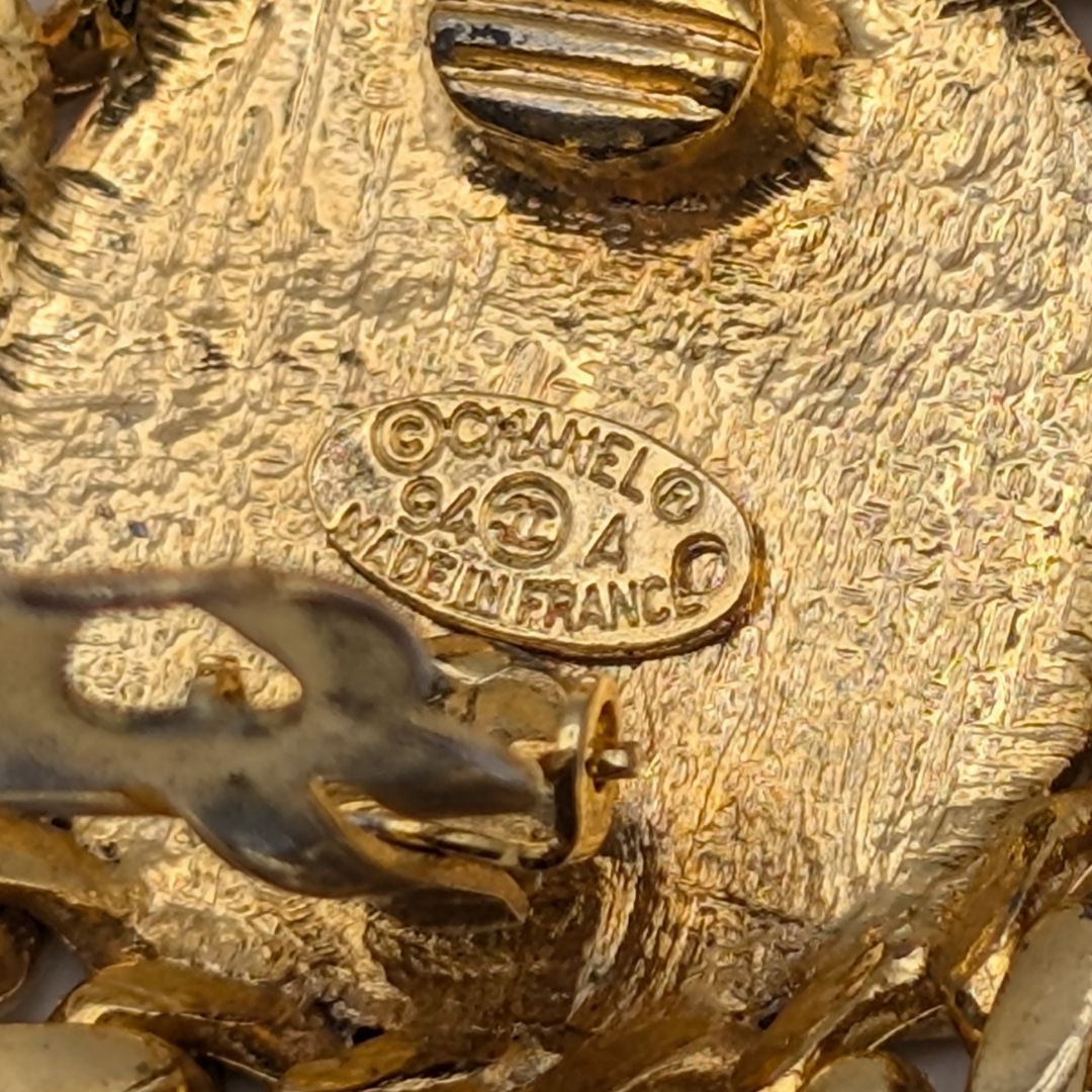 Chanel Earrings CC Logo Cambon Gold Earrings — view 8