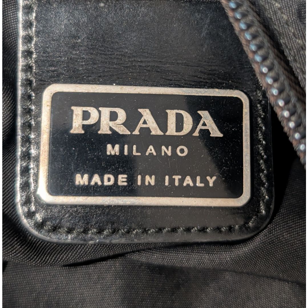 Prada Nylon Shoulder Bag Crossbody Black Triangle Logo — view 9