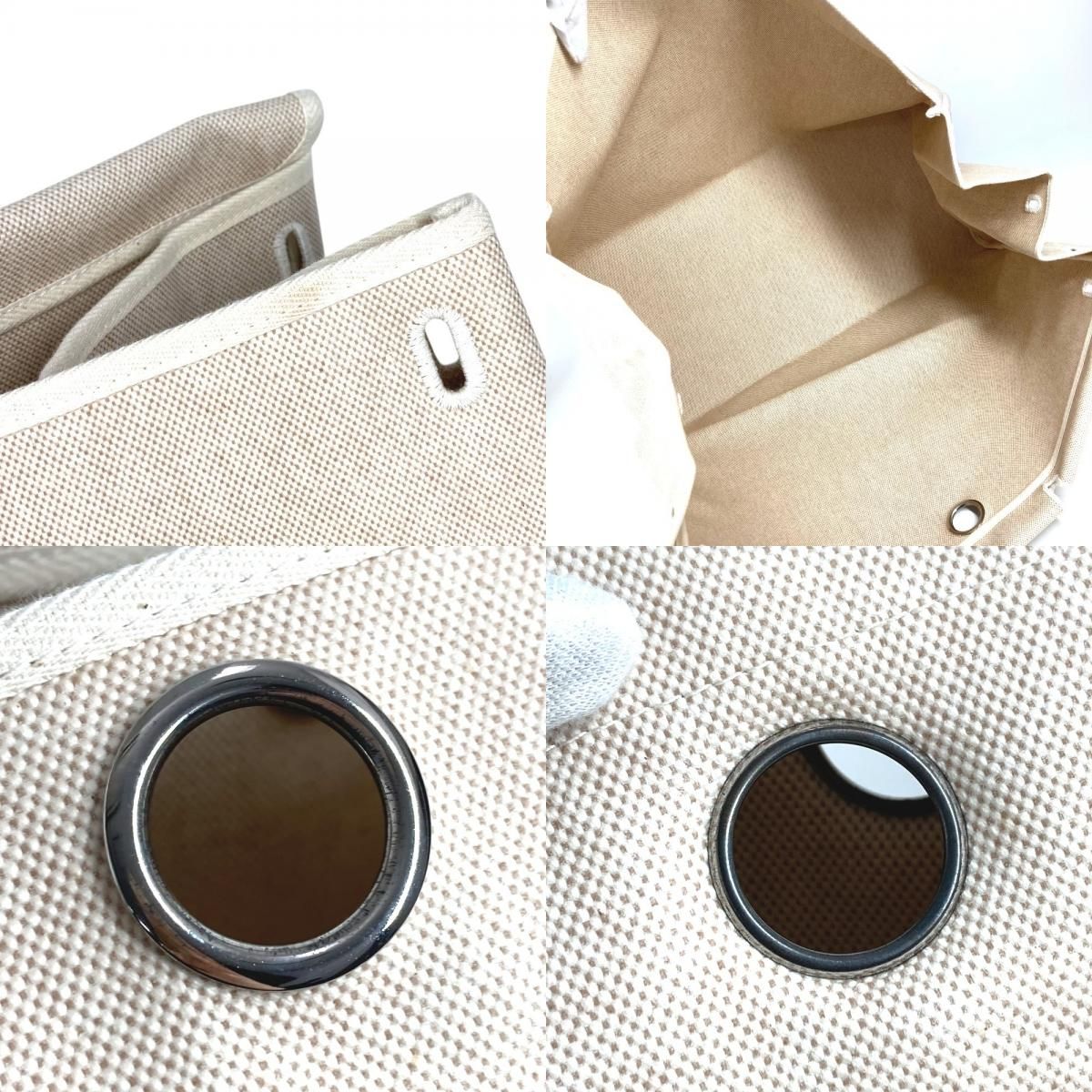 Hermes Shoulder Bag Herbag Replacement Only Canvas Beige — view 9