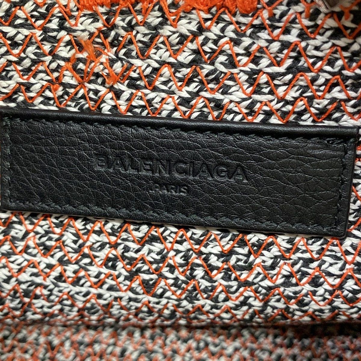 Balenciaga Handbag Zigzagga White Black Orange Leather — view 9