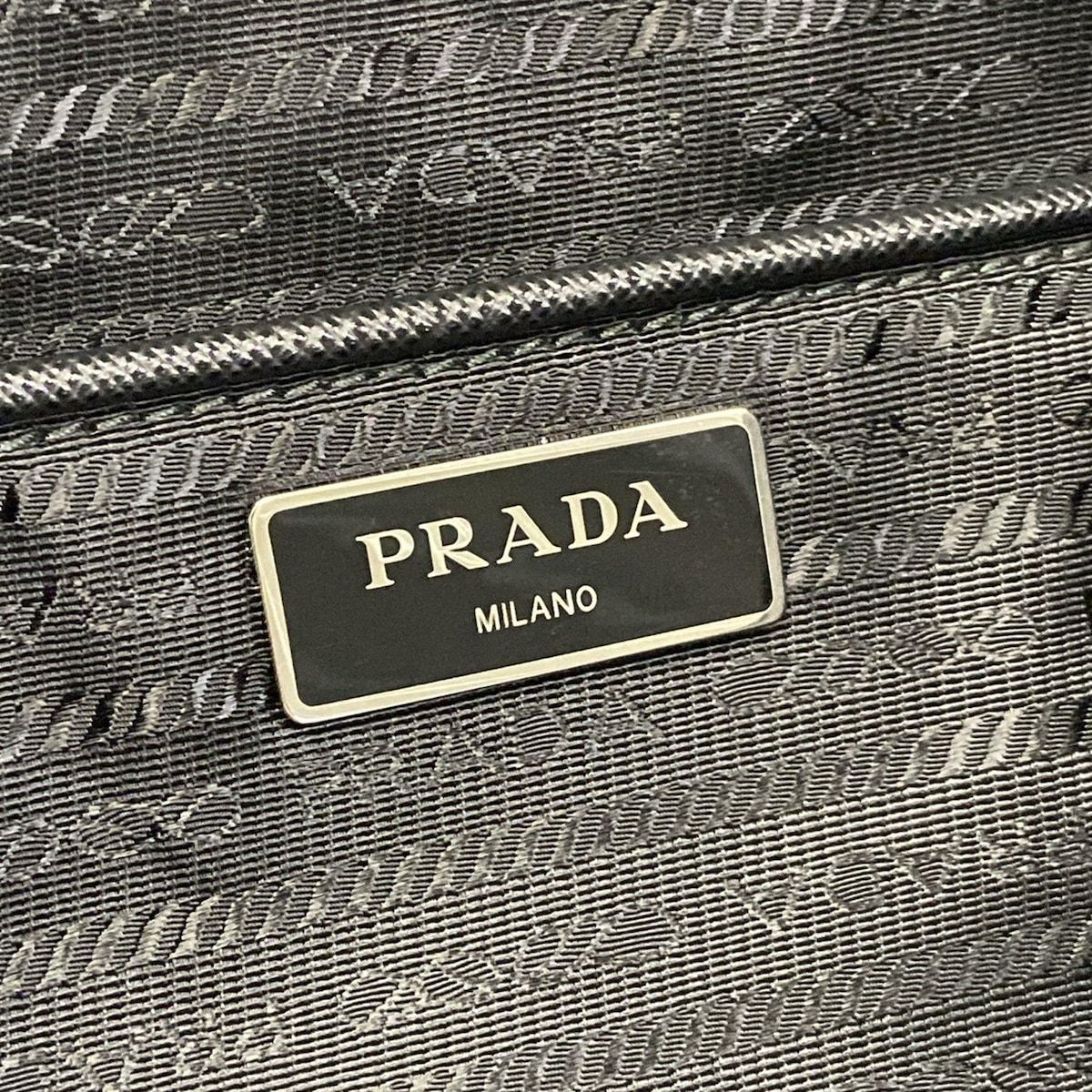 Prada Shoulder Bag Black Pink Multi Leather — view 9