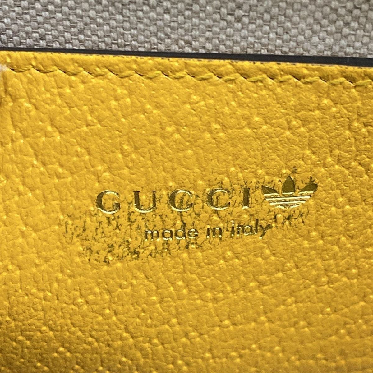 Gucci Handbag Horsebit Yellow Black Adidas Leather — view 9
