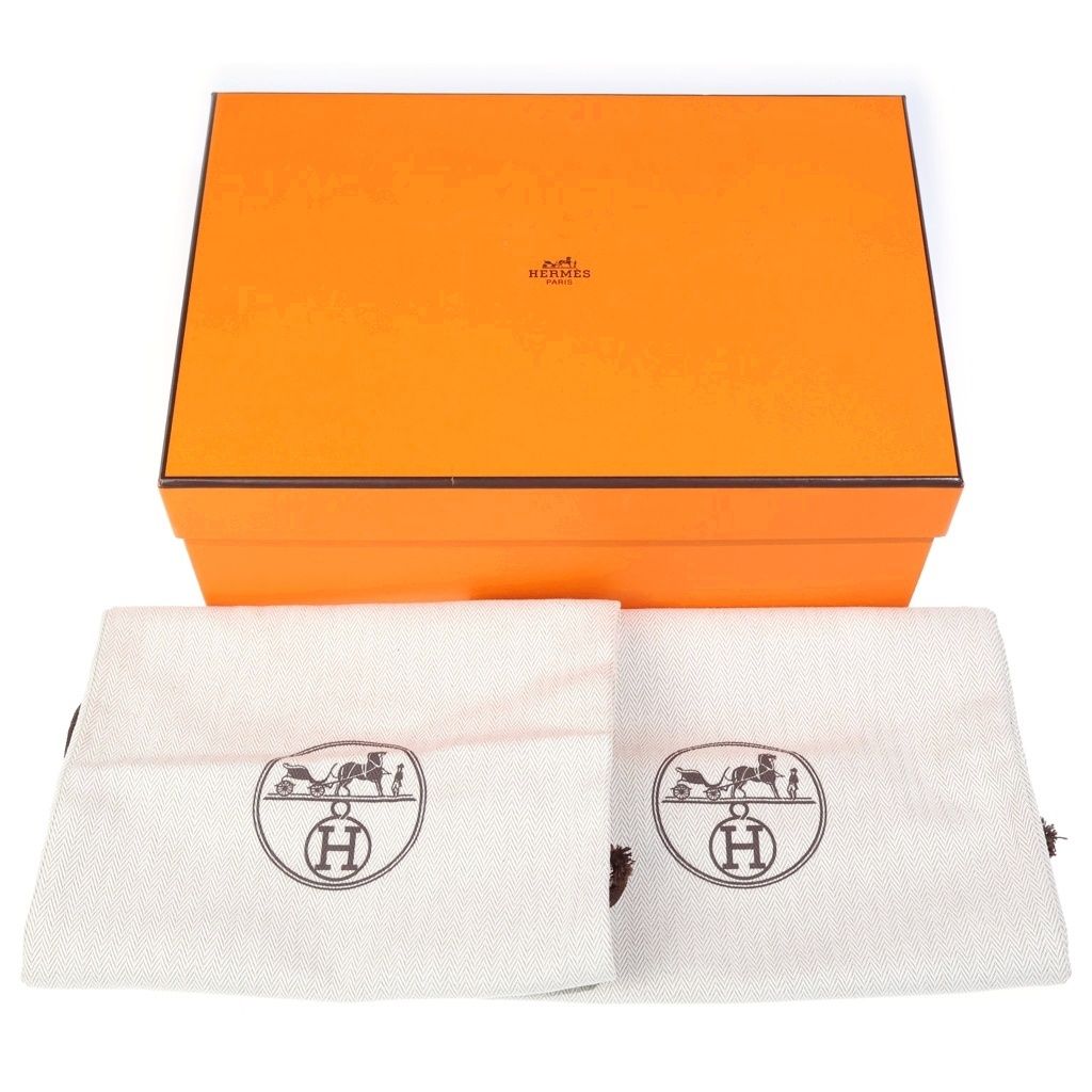 Hermes Chypre Logo Boa Sandals Black — view 6