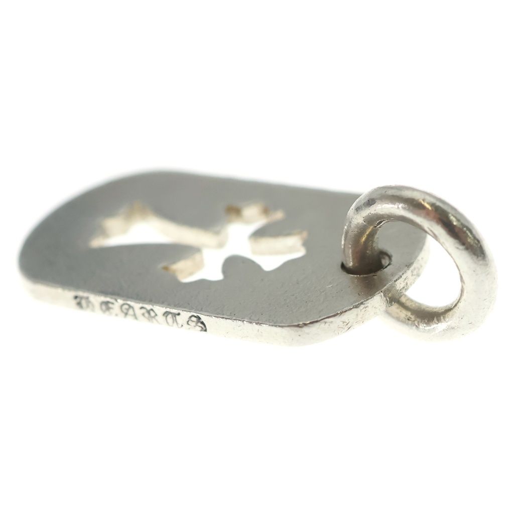 Chrome Hearts Tag Sml CO Crs Cutout Cross Dog Tag Small Pendant Top Silver — view 6
