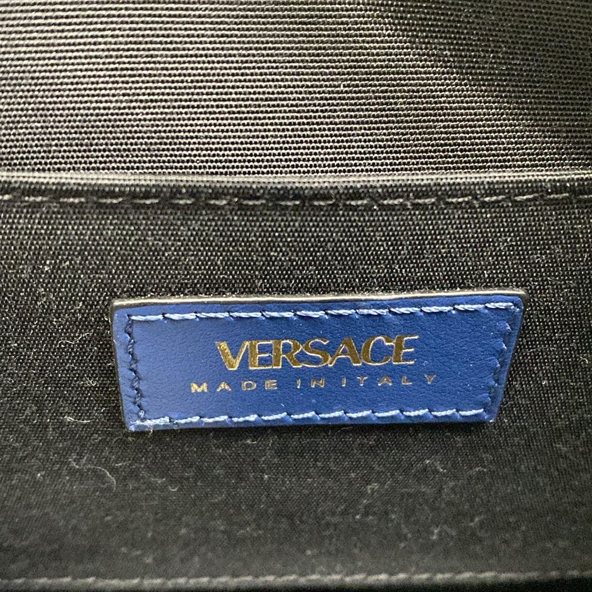 Versace Shoulder Bag Medusa Blue Chain Quilted Leather — view 9