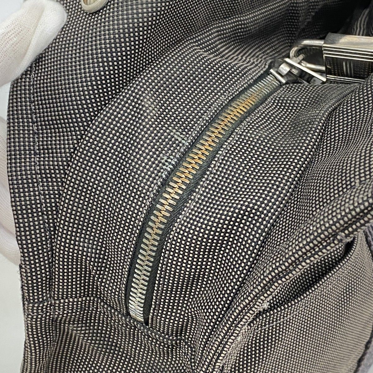 Hermes Tote Her Line MM Canvas Gray Silver — view 9
